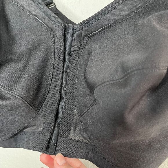 Glamorise Black 40I Magic Lift Front Closure Posture Wireless Bra 1265 - Picture 3 of 6